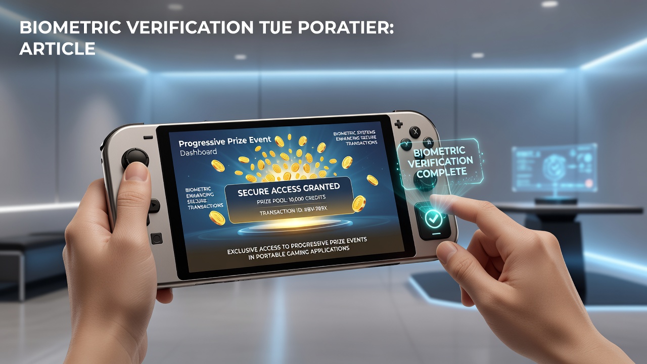 Biometric verification interface on a mobile gaming app showing fingerprint and facial recognition options for secure access