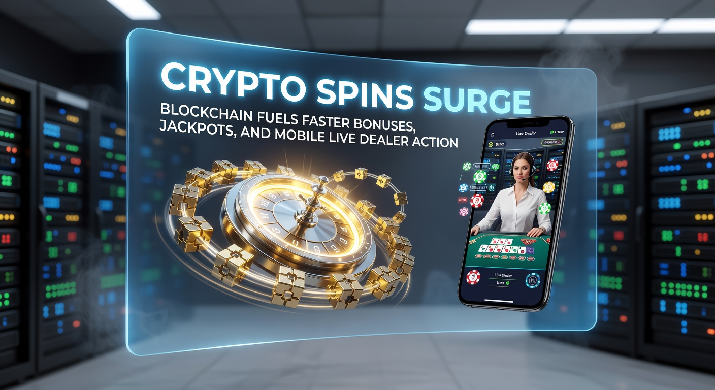 Blockchain network visualization showing crypto transactions speeding up casino bonuses and jackpots