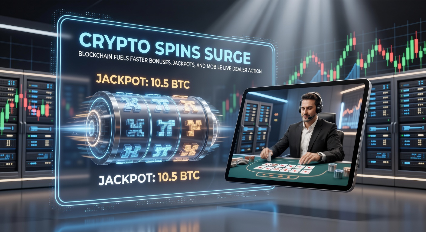 Progressive jackpot meter climbing rapidly on a mobile slot interface powered by crypto blockchain