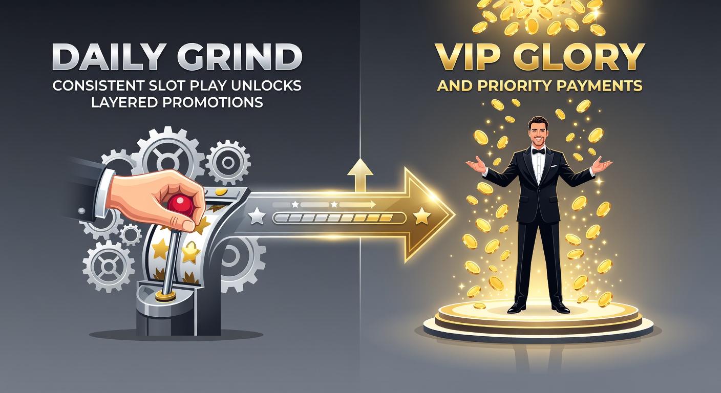 VIP dashboard screenshot displaying priority withdrawal options, tiered cashback rates, and exclusive tournament invites amid glowing slot reels