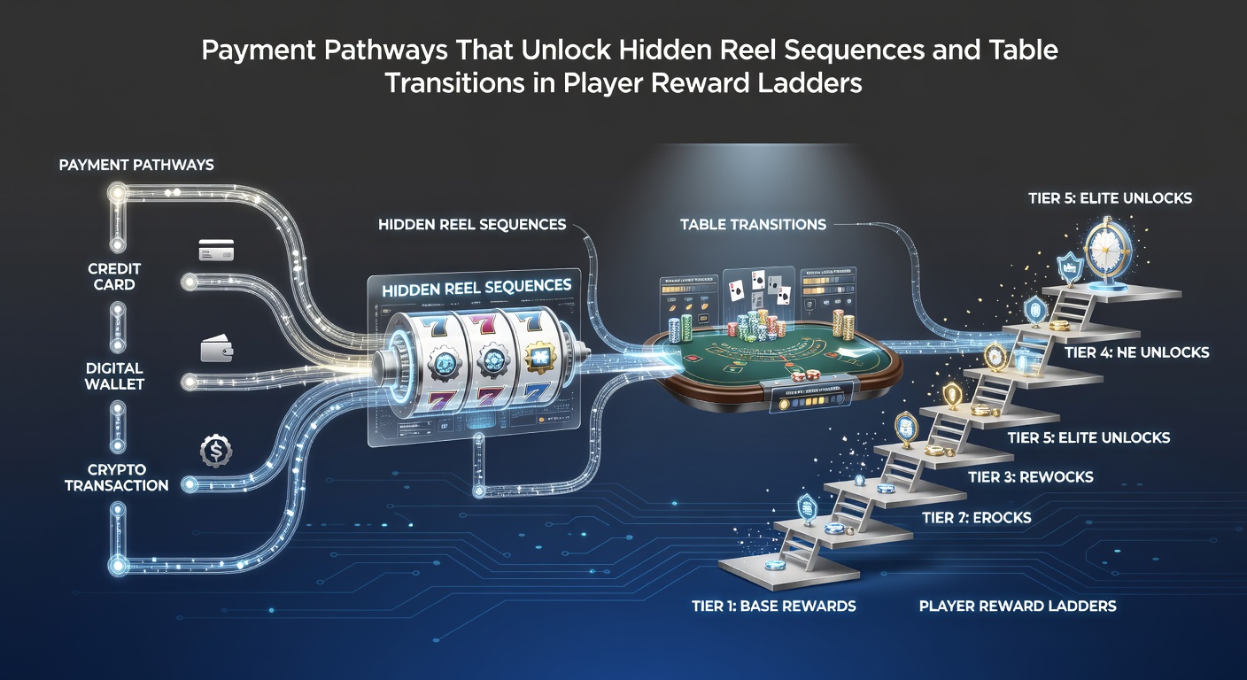 Diagram showing payment routes connecting slot reels to live dealer tables through layered reward systems