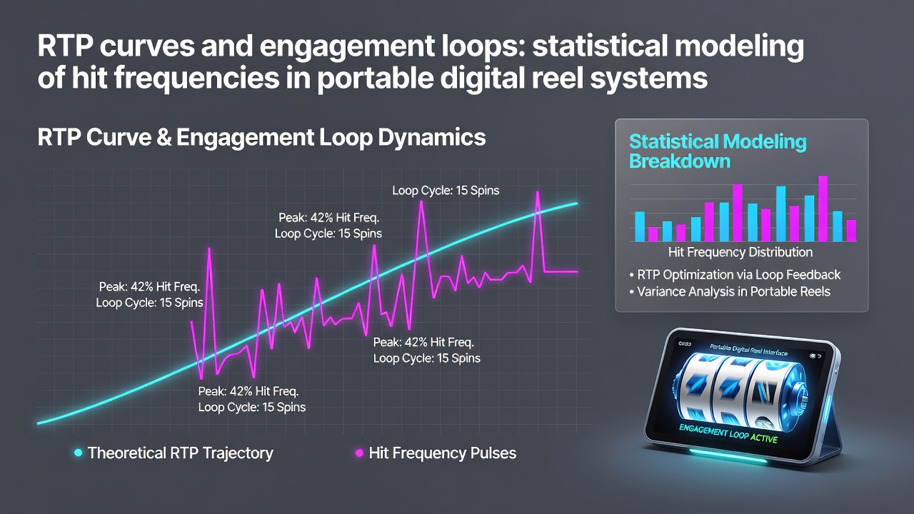 Statistical charts displaying RTP curves and hit frequency distributions across mobile reel configurations
