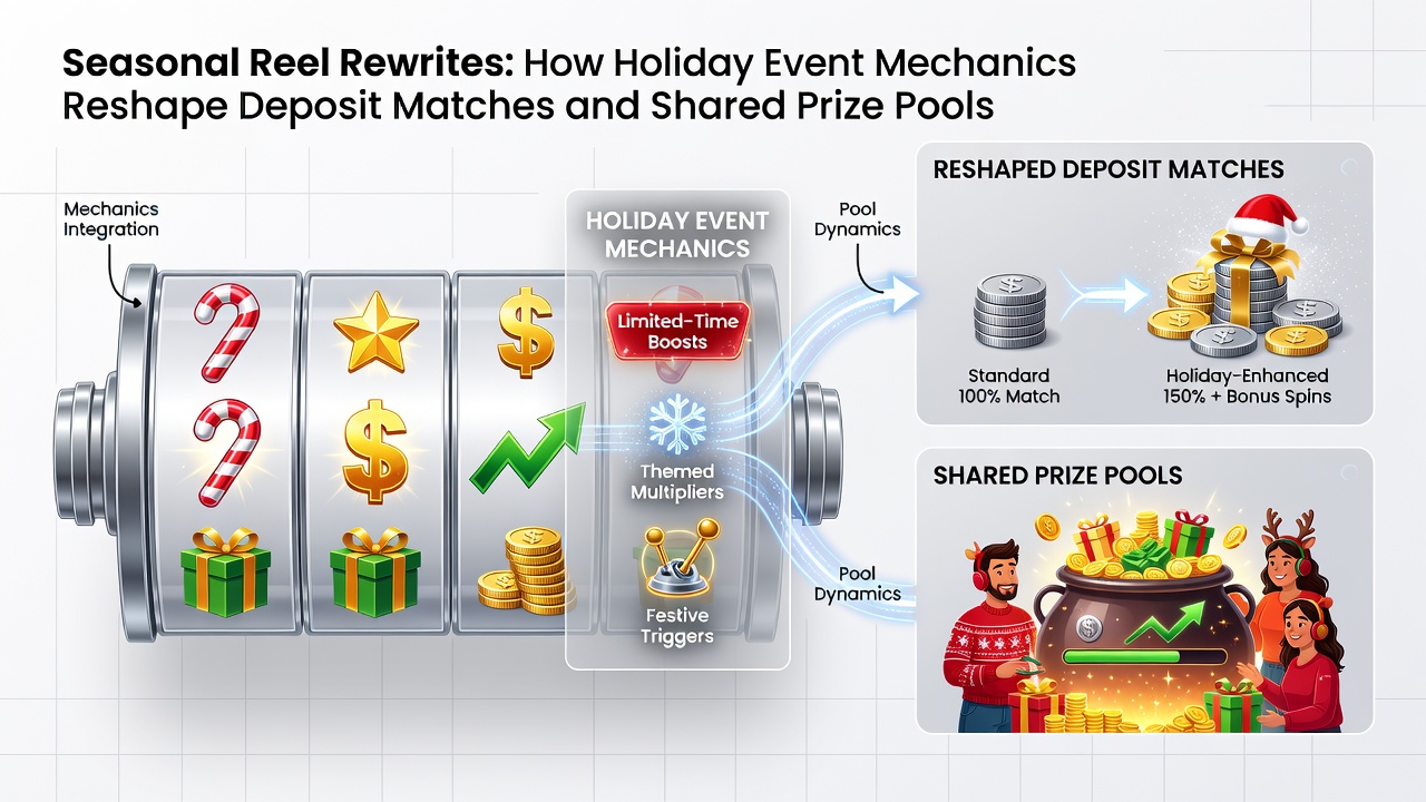 Shared prize pool dashboard displaying accumulating holiday jackpot with deposit match progress indicators