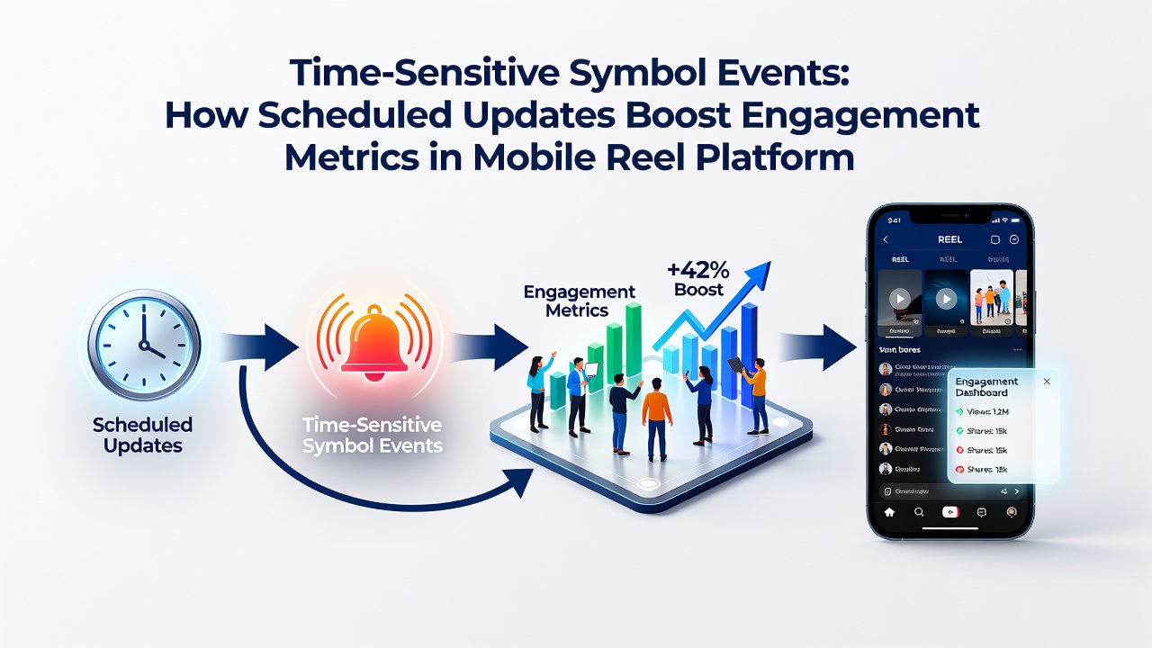 Analytics dashboard displaying engagement spikes during scheduled symbol events on mobile reel platforms